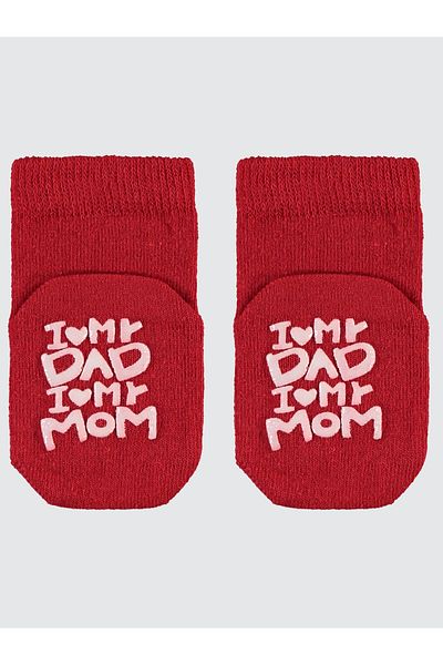 Civil Baby 6-18 Months Red Baby Girl Anti-Slip Socks Set