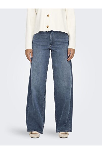 ONLY Weitem ile Kot Bein ONLMADISON Hohe Taille Weiter Beinschnitt Jeans