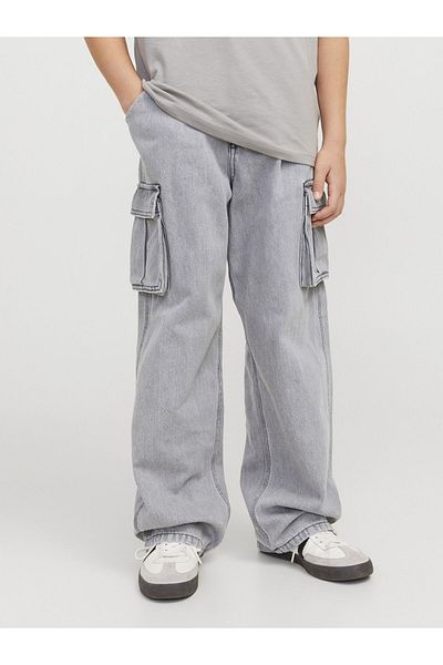 Jack & Jones Junior Bol Kesim Kot Pantolon -JJIALEX JJCARGO AKM 313 LN JNR Bol Kesim Kot Pantolon Junior