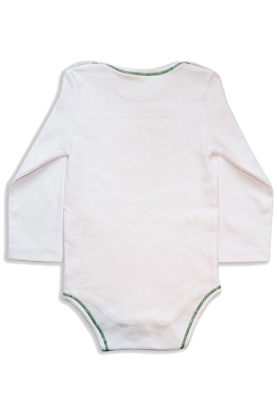 Ozmoz By Mukadder Özden Organic Flower of Life Printed White Baby Bodysuit