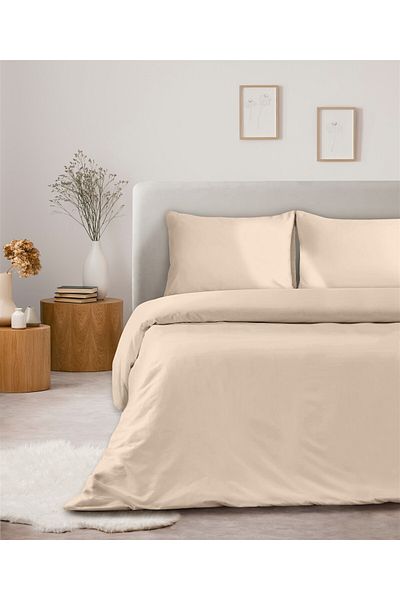 Evim 100% Cotton Akfil Duvet Cover Set Double 200X220 cm Powder