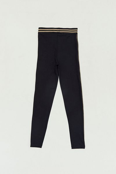 Fulla Moda Girls' Leggings with Elastic Waist and Stripe on the Sides