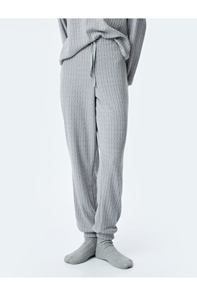 Koton Comfortable Fit Knit Patterned Jogger Pajama Bottoms