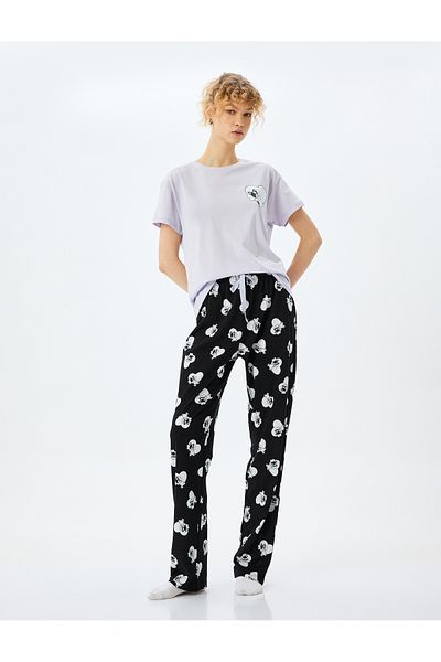 Koton Cotton Heart Dog Graphic Printed Pajamas Set