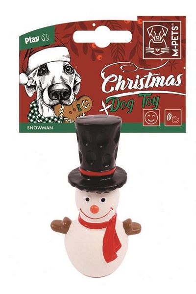 M-PETS Christmas Snowman Dog Toy 15cm