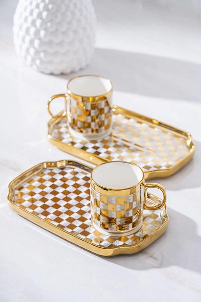 ACAR Skye Duo 2-Person Coffee Cup Set - Gold
