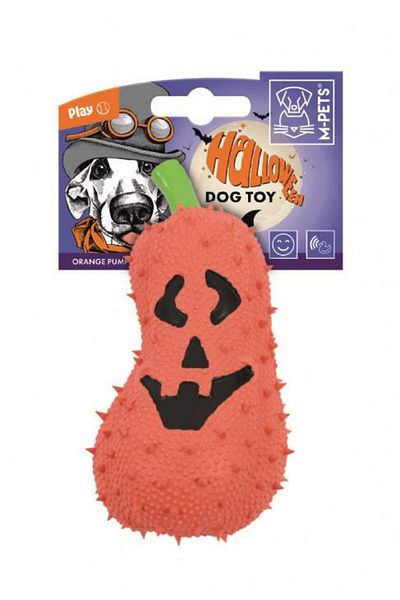 M-PETS Halloween Orange Pumpkin Dog Toy