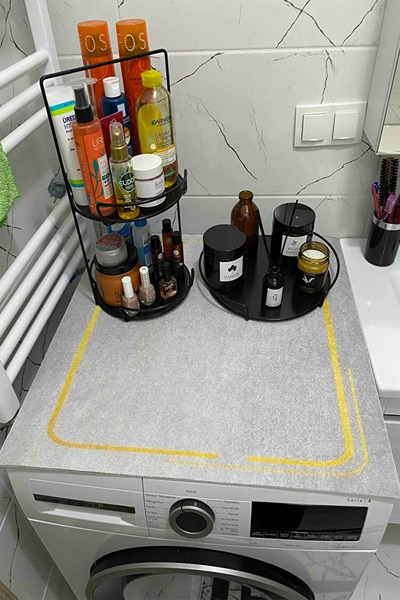 Else Dekor Drying Rack Washing Machine Cover Protection Mat Liquid Proof Non-Slip Washable