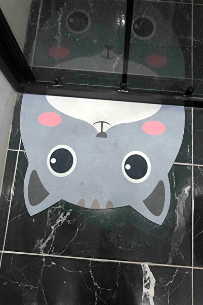 Else Dekor Else Kedili Водовідштовхувальний килимок для душу, ванної кімнати, унітазу, з тваринами, цільний