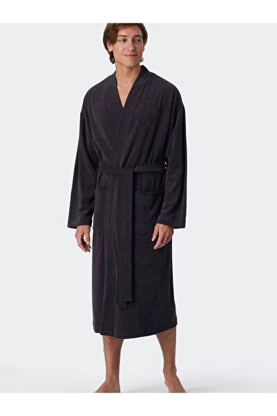 Schiesser Bademantel Feather Terry Bade-mantel Sauna Morgen-mantel