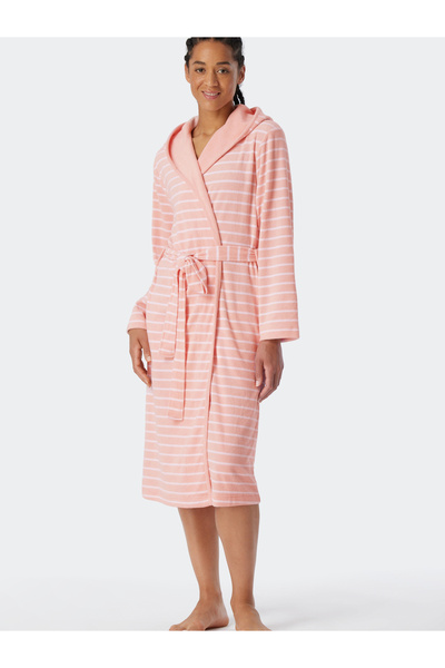 Schiesser Bademantel Feather Terry Bade-mantel Sauna Morgen-mantel