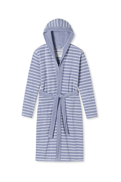 Schiesser Bademantel Feather Terry Bade-mantel Sauna Morgen-mantel