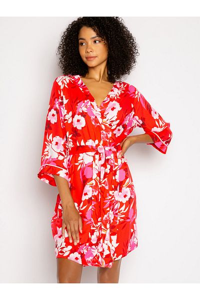 PJ Salvage Morgenmantel Robe - Watercolor Bloom Morgen-mantel Saunamantel Bademantel