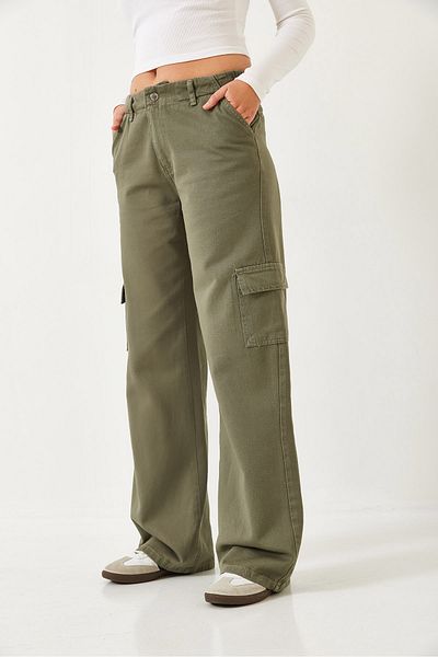 Bianco Lucci Women's Cargo Pocket Elastic Waist Trousers 60261152