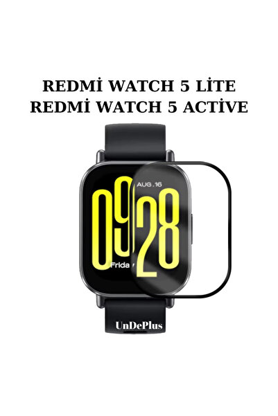 UnDePlus Xiaomi Redmi Watch 5 Active / 5 Lite Full Ekran Nano Saat Koruyucu