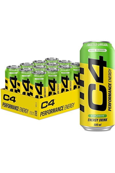 Cellucor مشروب الطاقة الغازي C4 الأصلي، بنكهة الليمون الملتوي، 500 مل | عبوة ...