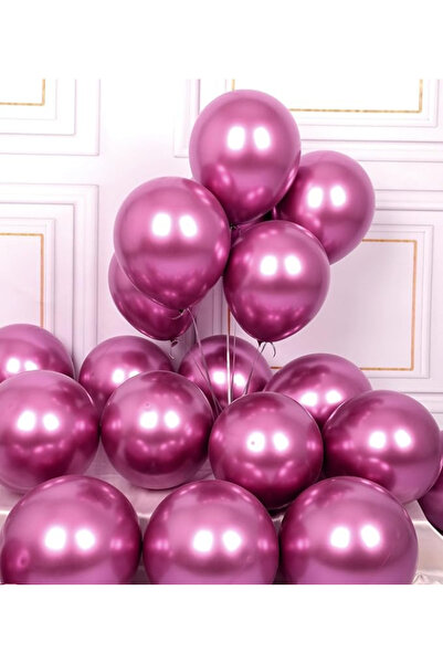 BALON DİYARI 12INC Büyük Boy Aynalı Krom Balon Yüksek Kalite 10 Adet