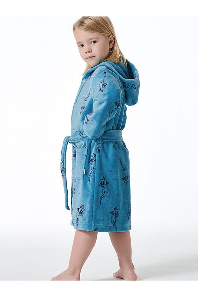 Schiesser Bademantel Girls World Bade-mantel Sauna Morgen-mantel