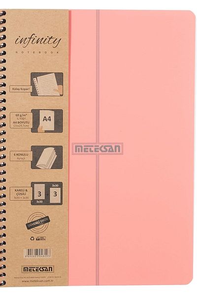 STOREMAX Infinity Pastel Prhshop Σειρά A4 - 6 θέματα, 180 φύλλα PP κάλυμμα, σπιράλ