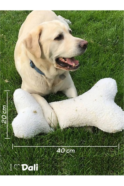 Dalipet Büyük Boy Peluş Kemik Şekli Oyuncak, Yumuşak ve Güvenli Oyun, 40x20 cm Boyutlarında, Eğlenceli
