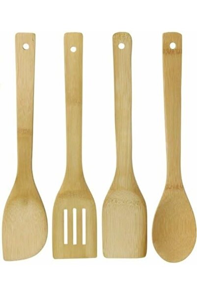 STOREMAX 4 Piece Bamboo Spoon Set 30cm
