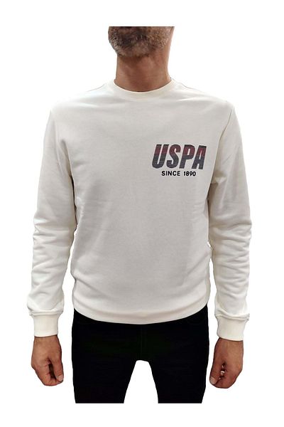 U.S. Polo Assn. Φούτερ U.S.Polo Crew Neck - Cream - M - ST07715-Cream-M