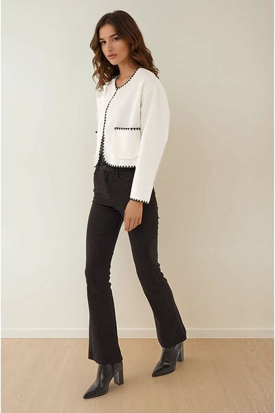 Hiccup Μπουφάν χωρίς γιακά με λεπτομέρεια Shepherd's Stitch