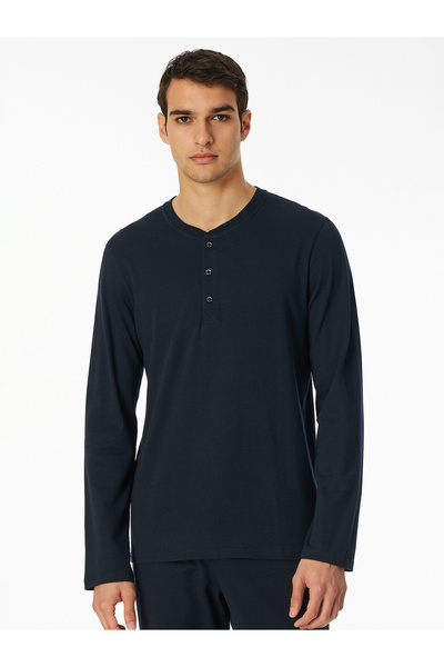 Schiesser Longsleeve Mix + Relax Schlaf-Oberteil Nachthemd Sleepshirt