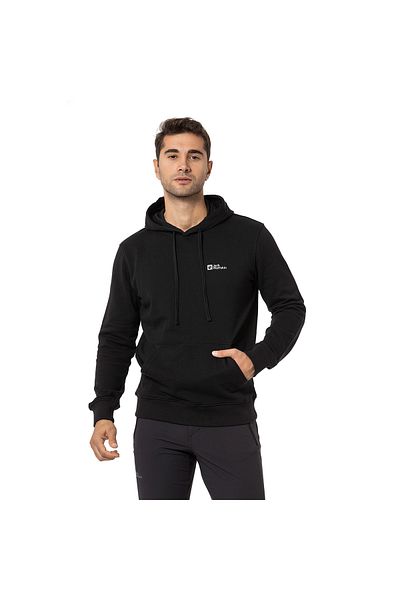 Jack Wolfskin Tommy Hoody Men's Black Sweatshirt Men's Sweatshirt 1000003Tr