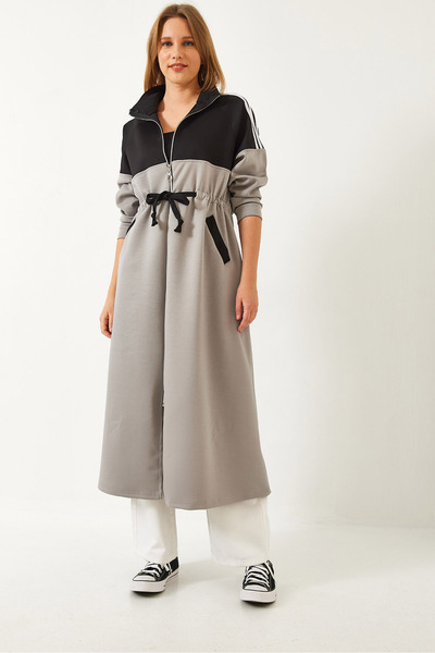 Bianco Lucci Dámské dlouhé šaty se zipem do pasu 60351321