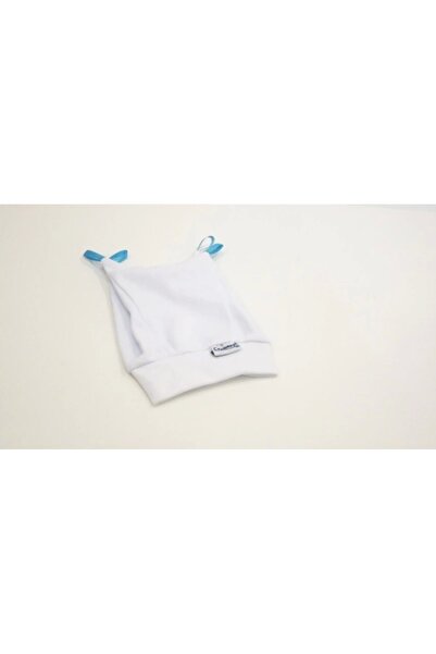 Sema Bebe Sema Baby Newborn Baby Hat with Ribbon - White