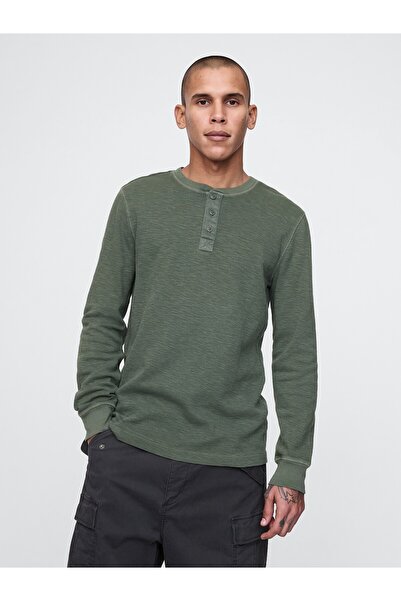 GAP ErkekWaffle Henley T-Shirt