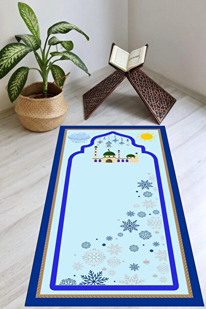 Carmine Carpet Digital Printed Washable Non-Slip Base Children's Prayer Mat