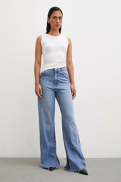 TRENDQUEL Jean Blue cu talie înaltă