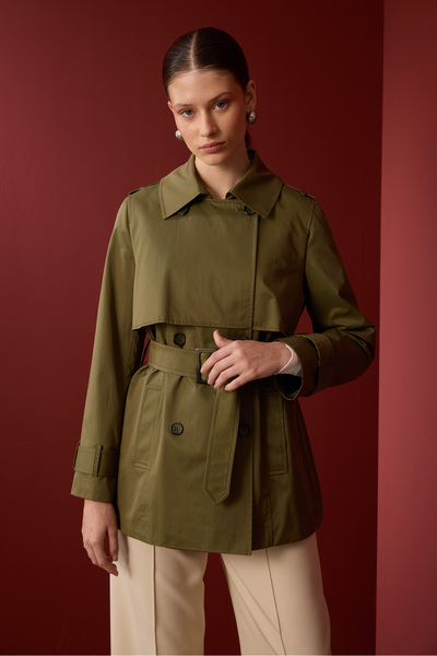 NUR KALAY COLLECTION PREMİUM KISA TRENÇKOT