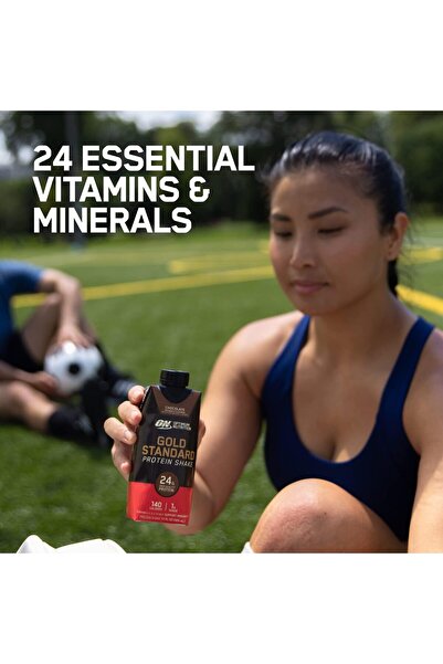 ON Optimum Nutrition 100% Gold Standard Pro Shake, 325 ML, Chocolate | Pack Of 4 Pieces