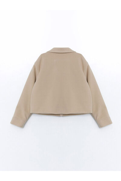 LC Waikiki Lcwk Shirt Collar Girl's Stamp Coat