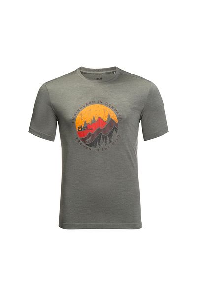 Jack Wolfskin Ανδρικό πράσινο μπλουζάκι Hiking S/s T