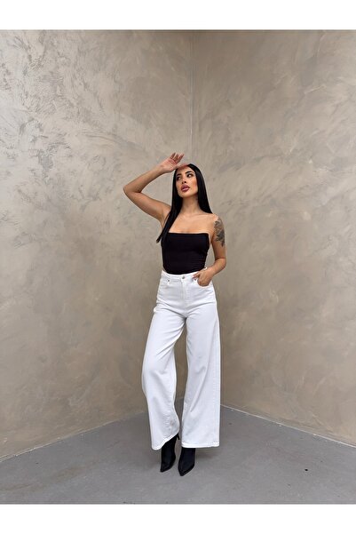 XBELLA DENİM ΠΑΝΤΕΛΟΝΙ ΤΖΙΝ ΤΖΙΝ ΛΕΥΚΟ PALAZZO