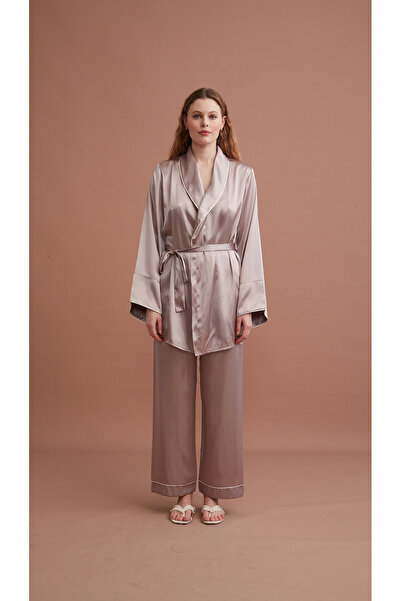 Marpessa Lingerie Elite Collection Ipek Saten Büstiyerli Pijama Takımı 3027