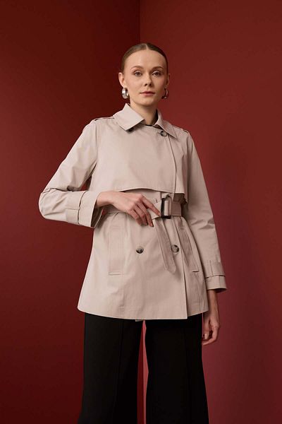 NUR KALAY COLLECTION Premium Short Trench Coat