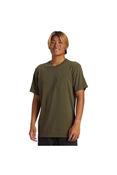 Quiksilver Salt Water Pkt Swp Men's Green T-Shirt Men's T-Shirt Aqyzt09558