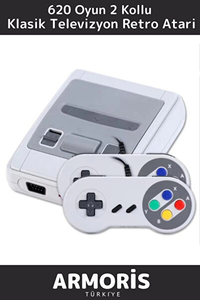 Armoris Yeni Seri 8 Bit 620 Oyunlu 2 Kontrol Kollu Mini Retro Klasik Televizy...