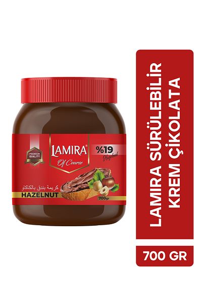 LAMİRA 700g Lamira Drivable Cream Chocolate - with 19% Hazelnuts