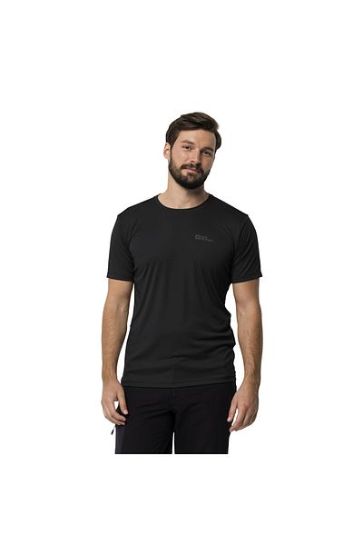 Jack Wolfskin Ανδρικό μαύρο μπλουζάκι Tech T