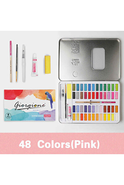 Primo Plus مجموعة ألوان مائية مكونة من 48 لونًا للرسم والتلوين