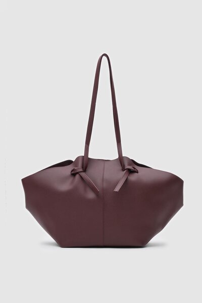 Shule Bags حقيبة كتف موس باللون الأحمر الداكن