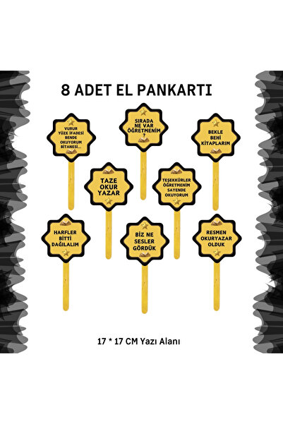 Ti Play Okuma Bayramı Pano Süsü ( Artık okuyorum, yazıyorum yazılı)  Siyah - ...