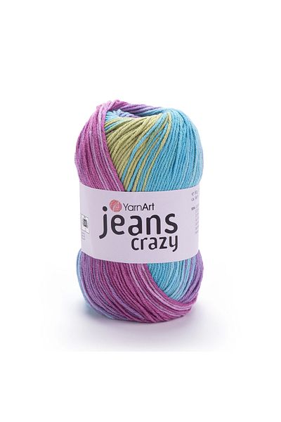 Yarnart Jeans Crazy - Μαρμάρινο Χειροποίητο Πλεκτό Νήμα Ebruli-8211