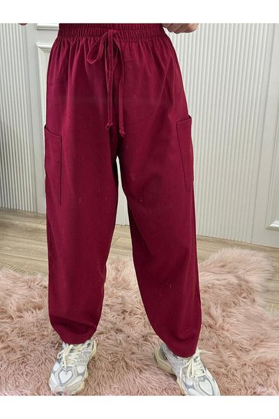 Flow Pantaloni model Shalwar cu buzunare laterale